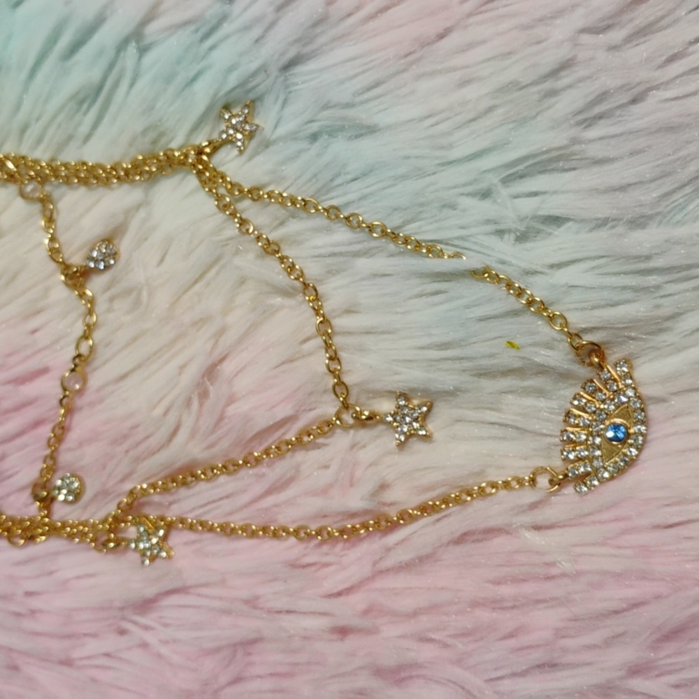 NWOT Layered Admiration Evil Eye Necklace Never Worn - Picture 5 of 12